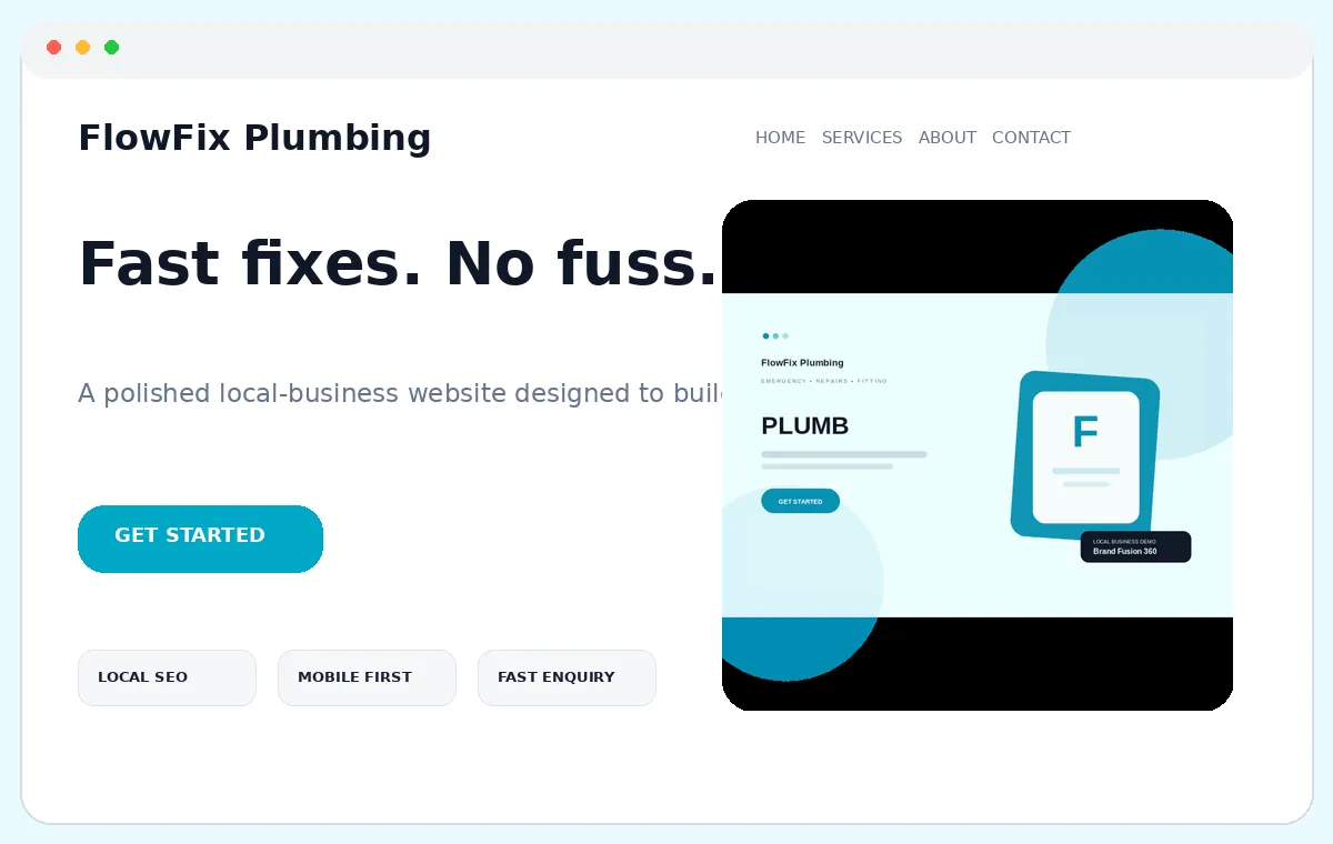 FlowFix Plumbing website preview