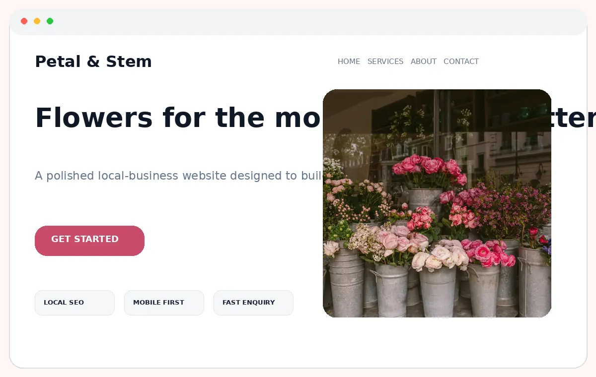 Petal & Stem website preview