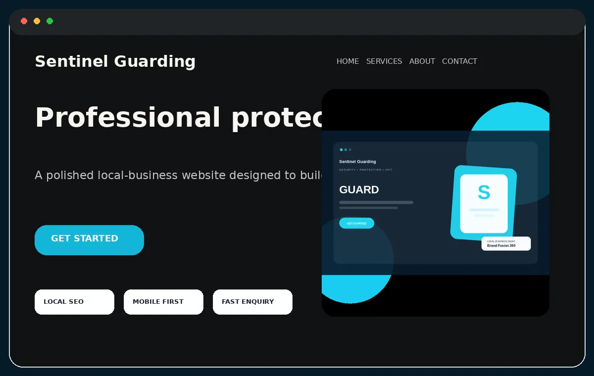 Sentinel Guarding website preview